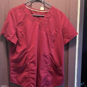 Cherokee Women's Burgundy Scrub Top